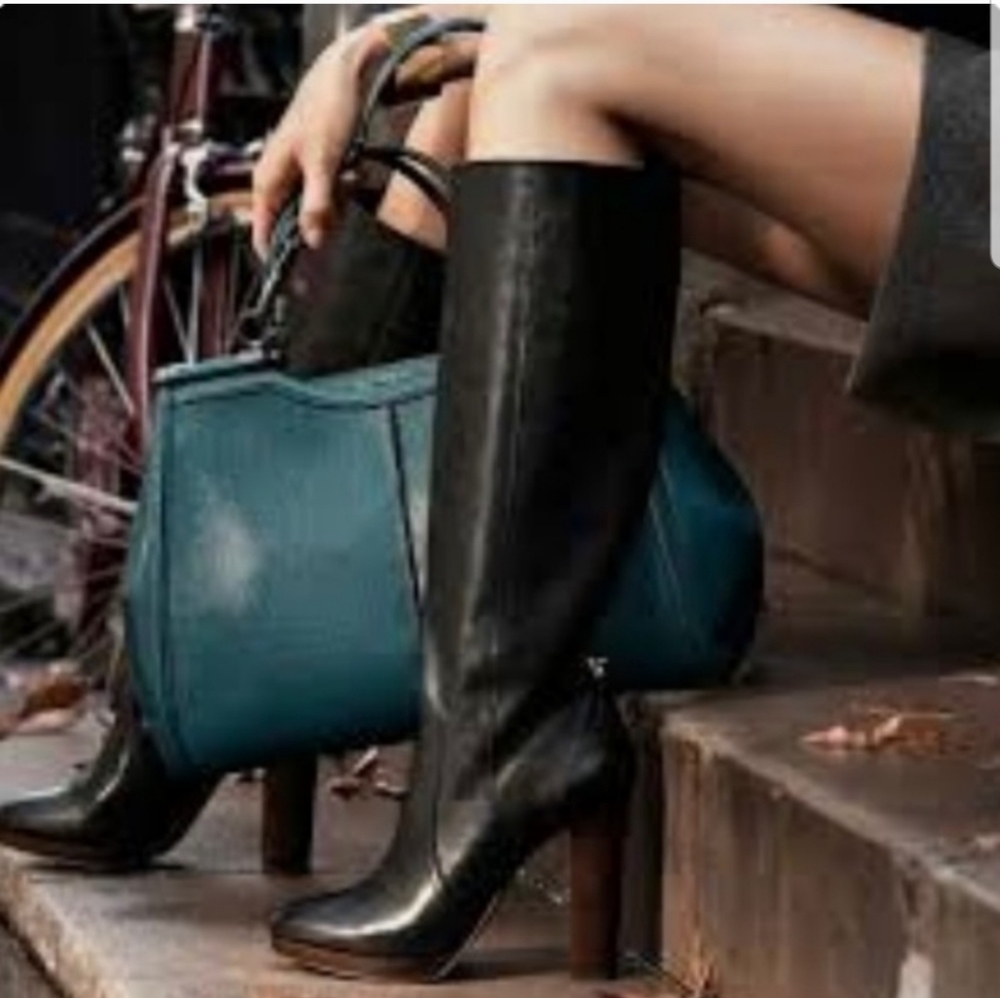 Coach Leather Heels Boots